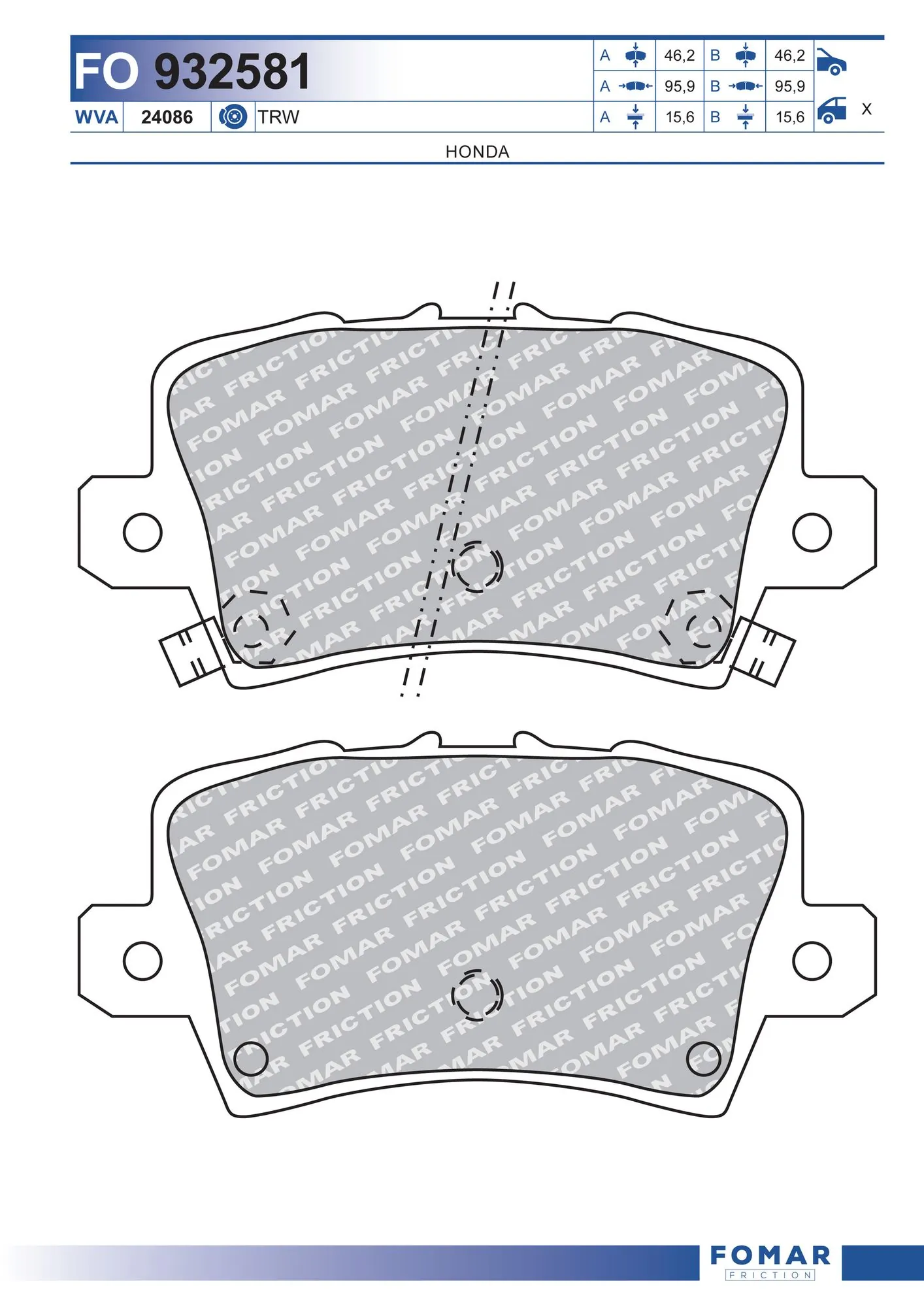 Brake Pad Set, disc brake